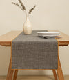 Woven Rustic Boho Table Runners 14" x 72" (Black Grey)