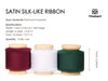 Silk Satin Ribbon With Wooden Spool 1" x 15 Yd (White Red Green)