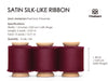 Silk Satin Ribbon with Wooden Spool 1.5" x 15 Yd (Burgundy Red)