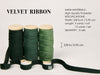 Velvet Ribbon With Wooden Spool 3/8" x 15 Yd (Green Series)