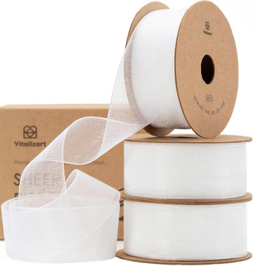 Organza Sheer Ribbon 1“ x 30 Yd  (White)