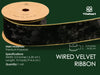 Wired Velvet Metallic Crushed Ribbon 2.5" x 10 Yd (Black)