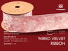 Wired Velvet Metallic Crushed Ribbon 2.5" x 10 Yd (Pink)