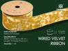 Wired Velvet Metallic Crushed Ribbon 2.5" x 10 Yd (Gold)