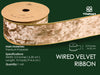 Wired Velvet Metallic Crushed Ribbon 2.5" x 10 Yd (Nude)