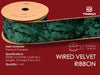 Wired Velvet Metallic Crushed Ribbon 2.5" x 10 Yd (Green)