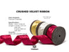 Deluxe Velvet Ribbon Set With Wooden Spool 1" x 9Yd (White Red Gold)